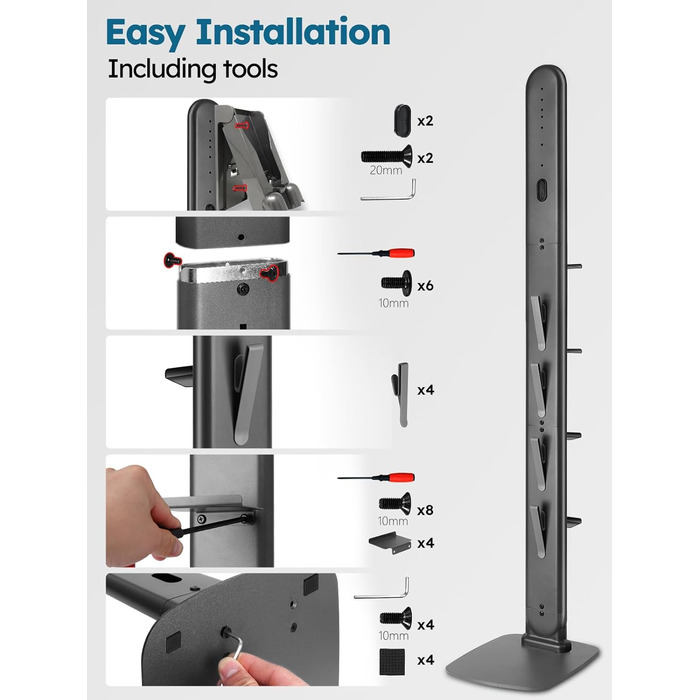 Підставка для пилососа JUPELI, сумісна з V15, V11, DC30, DC31, DC34, DC35, DC58, DC59, DC62. Металева підставка для бездротового пилососа та аксесуарів