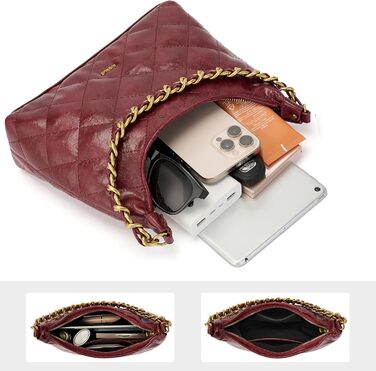 Сумка жіноча через плече крос-боді, PU шкіра, Burgundy Red. Міні-сумка Hobo ретро стилю для побачень, вечірок, прогулянок