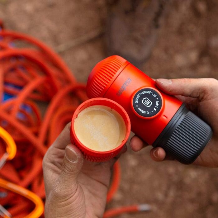 WACACO Nanopresso Portable Espresso Machine, with Nanopresso S Case, Upgrade Version of Minipresso, Travel Coffee Machine, Manually Operated (New Items Lavarot)