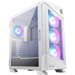 Корпус ПК MSI MPG Velox 100R White Mid-Tower для E-ATX, з загартованим склом, Airflow, Mystic Light, 2x 360mm кулер