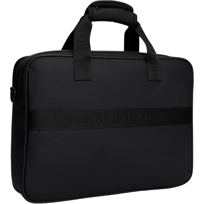 Сумка для ноутбука Tommy Hilfiger Repreve з ременем для візка, чорна (Black) - Універсальний розмір
