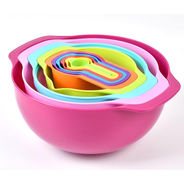 Sieb Salad Rainbow Bowl Cooking Kitchen Utensils Measuring Cup Measuring Spoon Measuring Bowl Baking 10 Piece/Set Kitchen Utensils