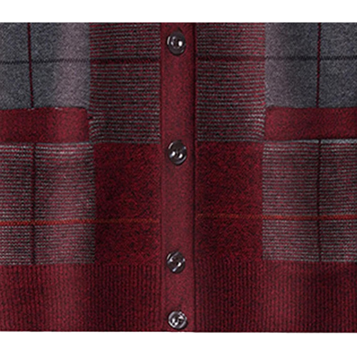 Кардиган чоловічий Аргуайл, в'язаний, з ґудзиками, з кишенями, червоний, суміш вовни