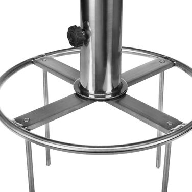 Andora Parasol Base XL Stainless Steel with Adapter 48/39/34 mm - Parasol Stand for Lawn