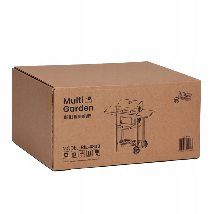 Вугільний гриль MultiGarden, 33,1 x 45,1 см