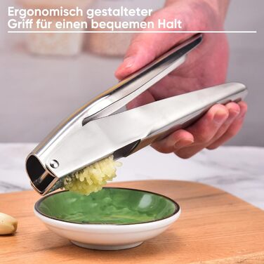 Прес для часнику та імбиру з нержавіючої сталі YSQ-01 - для кухні, ресторану, барбекю та дому