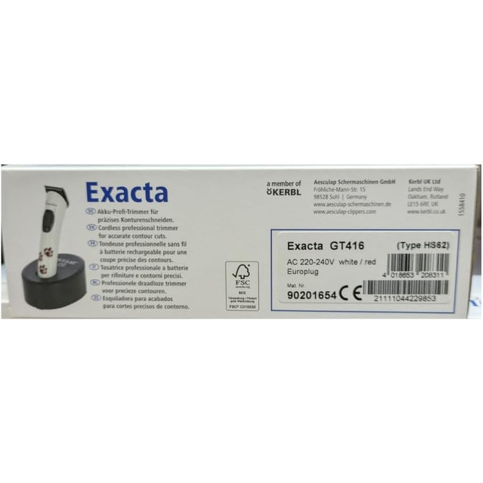 Електрична машинка для гоління Aesculap Exacta (2019) з Li-Ion акумулятором