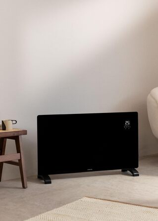 Електричний конвектор CREATE/WARM Crystal 2000W з WiFi, LED-touchscreen, 2 режими (2500W), чорний