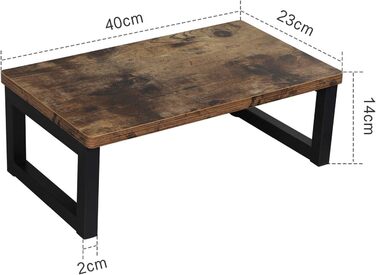 Дерев'яна підставка для монітора OROPY, темно-коричнева, 40x23x14 см, органайзер для ноутбука, ПК, офісу та дому