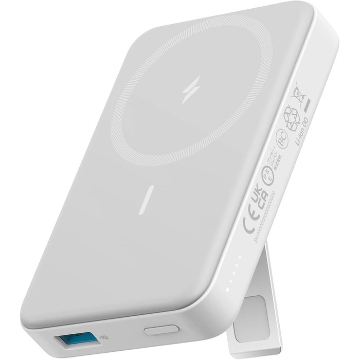 Anker Power Bank 10000mAh Магнітний, бездротовий, для iPhone 13/12 (білий)