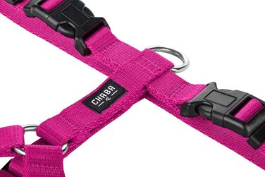 Шлейка для собак Chaba Guard для малих та середніх порід, контрольована, протисмикова, регульована, зручна, легка, класична, розмір M, фуксія/рожева