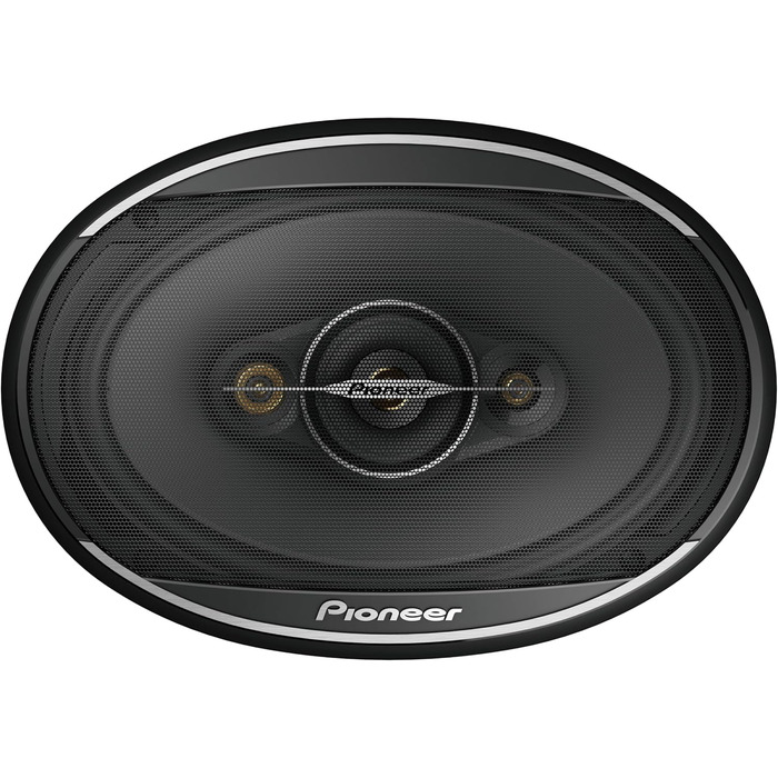 Автомобільні коаксіальні динаміки Pioneer TS-A6961F 6x9 дюймів, 4-смугові, 450 Вт, потужний звук, високий ККД, монтажна глибина 72 мм, з решіткою