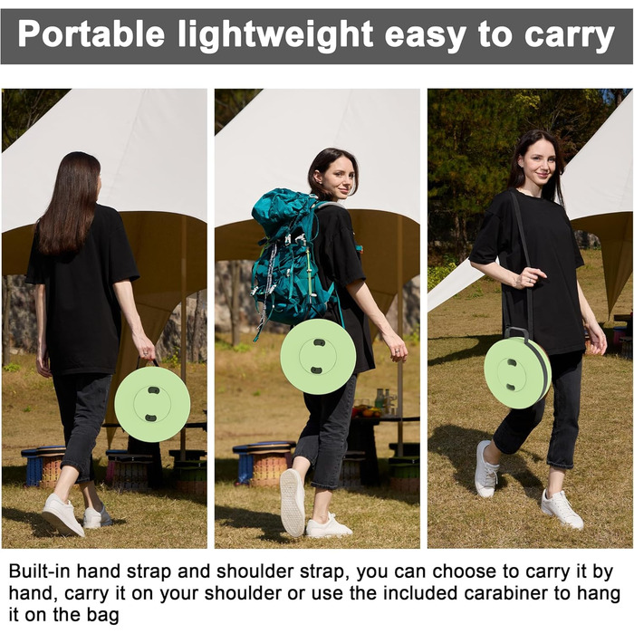 Складний туристичний стільчик-трансформер з карабіном, 280 кг, 26x26x46 см