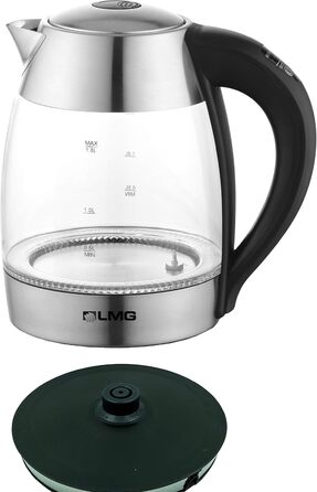 Електричний чайник Smaragdgrün: 1.8 л, 2200 Вт, LED-дисплей, 13 температурних режимів (40-100°C), скло та нержавіюча сталь