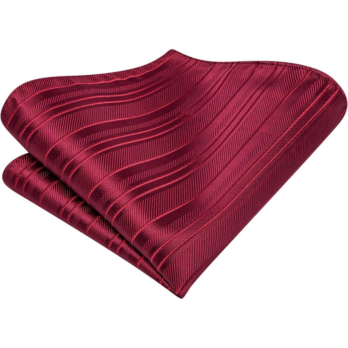 Комплект краваток для чоловіків Hi-Tie: краватка, нагрудна хустинка, затискач для краватки, запонки, формальна тканина, краватки, весілля, вечірка (темно-червоний в клітинку)