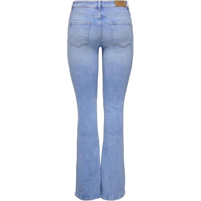 Джинси жіночі кльош ONLBLUSH, середньої посадки, блакитний денім (L/34L)