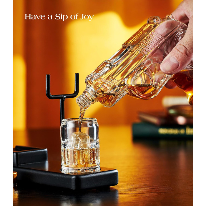 Colleague Mini Whiskey Decanter Set with Glasses for Men, Unique Anniversary Birthday Gift Ideas for Men Dad from Daughter, Cool Military Gift, Cool Liquor Dispenser for Bar Drinking Party
