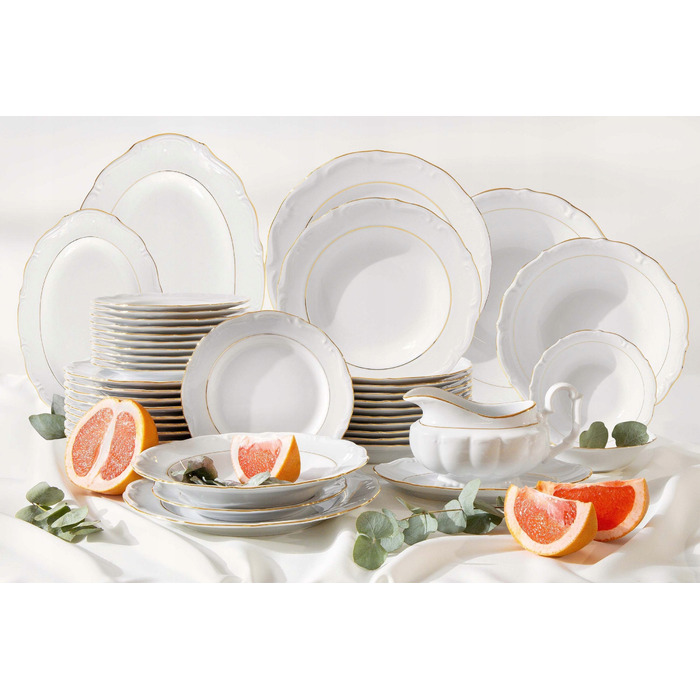 Обідній сервіс на 6 осіб, порцеляна Maria Teresa Konsimo, 12/44 елементи