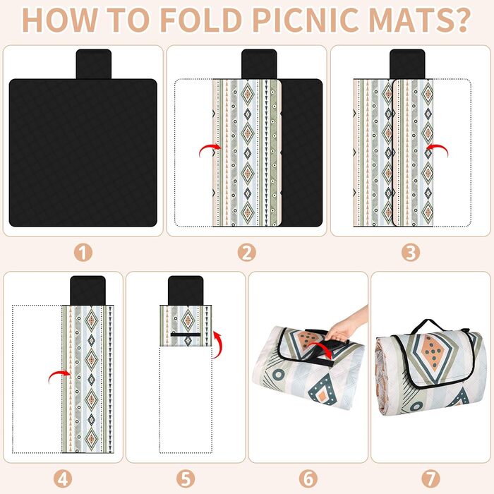 GLOSKIN Плівка для пікніка, 200x200 см, піскостійка, для пляжу, кемпінгу, відпочинку на природі