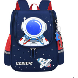 Дитячий рюкзак для школи Kinderrucksack: рюкзак для дівчаток-підлітків та хлопчиків, з малюнком, 28*22*12 см, блакитний