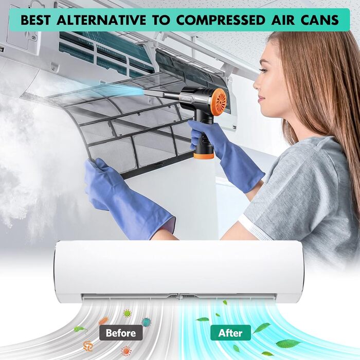 Електричний пилосос-фен для чищення поверхонь C-Air Duster & Vacuum: для ноутбука, авто, офісу