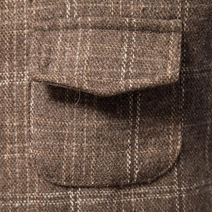 Чоловіча жилетка в клітинку, формальна, без рукавів, з V-подібним вирізом, твід, для бізнесу та відпочинку, жилетка з кишенею, колір кава