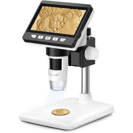 USB мікроскоп Misilmp з LCD екраном 4.3 дюйма, 1000x збільшення, 1080P, з LED підсвічуванням, для дітей та дорослих, сумісний з MacOS та Windows