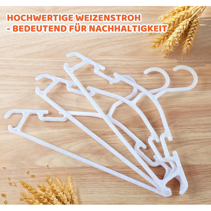 54 дитячі вішалки для одягу Ilauke з пшеничного соломи, 10,6 дюймів, для немовлят та дітей, економія місця, для зберігання дитячого одягу