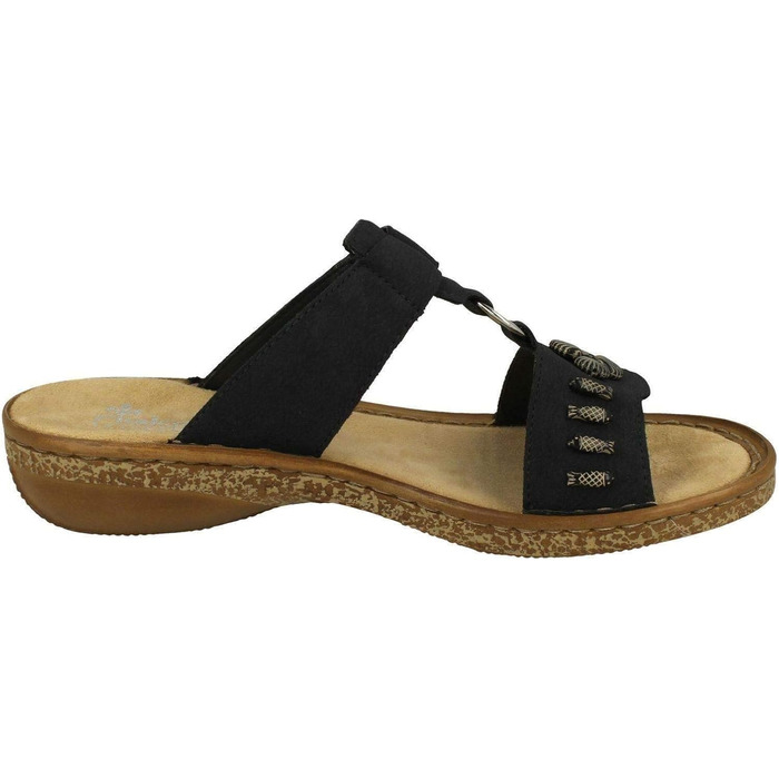 Пантолети Rieker 628M6 жіночі блакитні, розмір 41 EU, Slip-On