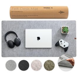 Килимок для миші та клавіатури Nordik Marle повний розмір 89x43 см для столу в офіс - повна поверхня, захист столу