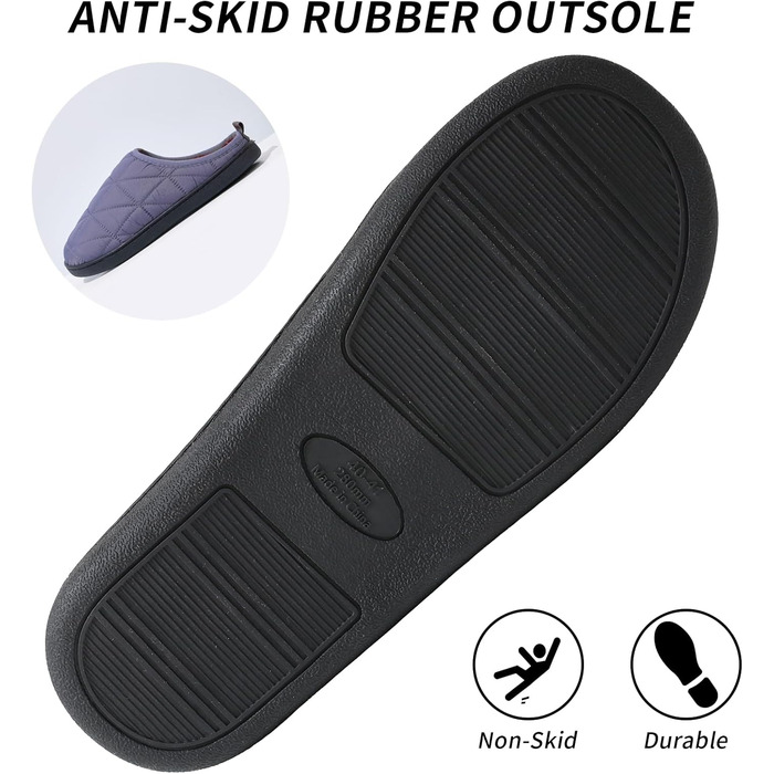 Тапочки домашні жіночі/чоловічі зимові теплі, плюшеві, м'які, зручні з memory foam, антиковзні, двоколірні, для дому та вулиці (38/39 EU, сірі)