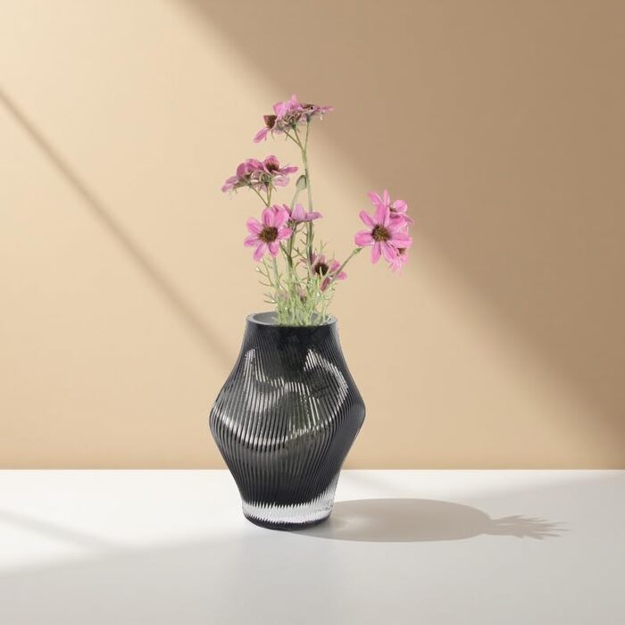 Сучасна скляна ваза ручної роботи для декору столу, велика ваза для квітів в дім або офіс, ідеальна для троянд та тюльпанів