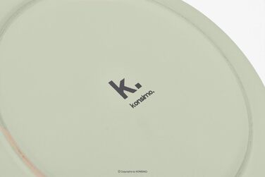 Набір посуду Konsimo VICTO для 6 осіб: 18-ти частинний сервіз з тарілок з кераміки, зелений матовий