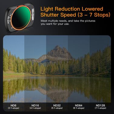 Набір фільтрів для DJI Osmo Pocket 3/4: Ширококутний об'єктив, CPL, Black Diffusion 1/4, ND4-128 (2-7 стопів)