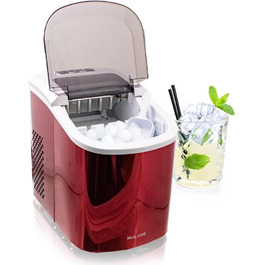 Машина для приготування льоду з нержавіючої сталі, Ice Maker, червона