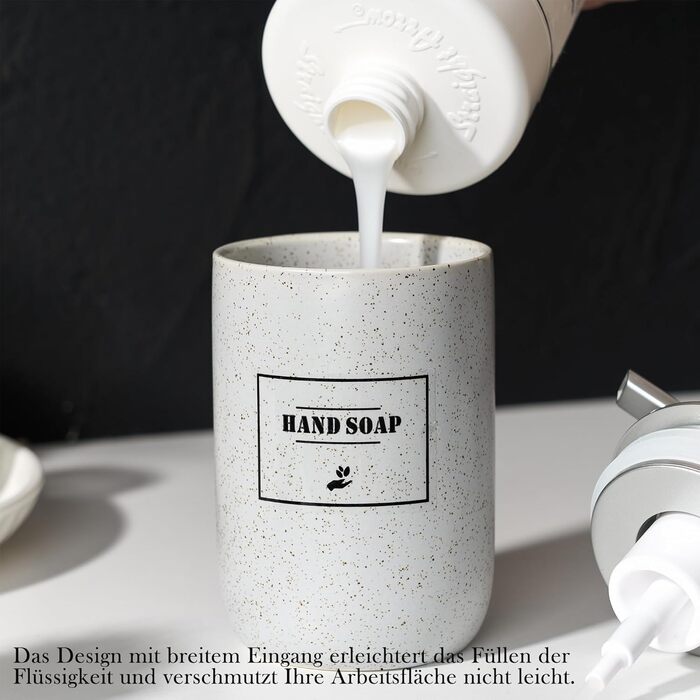 Дозатор для мила піною GIRLUFO, 350 мл, сірий - багаторазовий диспенсер для кухні та ванної кімнати