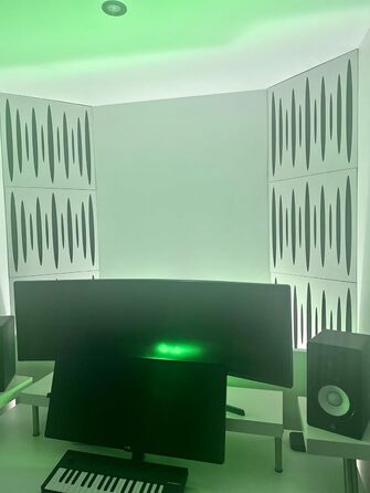 Набір акустичних басових пасток для кутів PULSE-100mm (4 шт), 50x50x10 см, колір горіх — звукопоглинаючі панелі для студії звукозапису