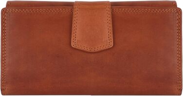 Benthill Women's Wallet Large Genuine Leather | Large Wallet XXL with RFID Protection | Vintage Genuine Leather Women's Wallet with Many Card Slots including Gift Box, Color: Brown