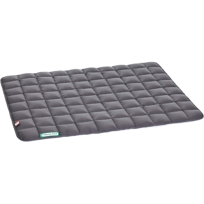 М'яка та якісна лежанка для собак Doctor Bark, розмір L, 100x80 см, сіра, для великих собак, міцна, для дому та вулиці, можна прати до 95°C