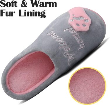 Тапочки зимові Mishansha для жінок та чоловіків, теплі, з плюшу, з піною Memory Foam, розмір 36-47, колір: жовтий (39/40 EU, сірий)