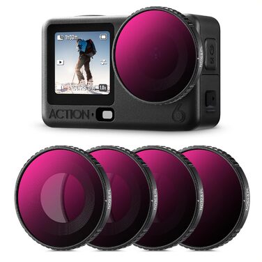 Набір фільтрів K&F Concept ND для DJI Osmo Action 6: ND8, ND16, ND32, ND64 (з поляризацією)