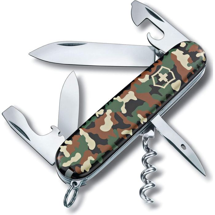Швейцарський ніж Victorinox Spartan, мультитул, армійський ніж з 12 функціями, камуфляж