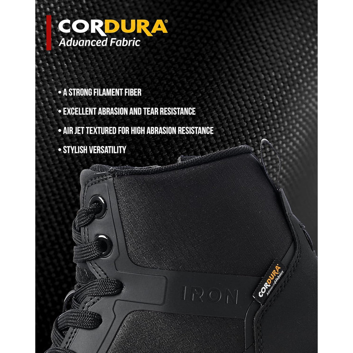 Мотоциклетні черевики RIDEIRON для чоловіків: водонепроникні, з антиковзаючою підошвою, дихаючі, стильні та зручні. Розмір 44 EU, чорний колір. Підходять для всіх сезонів.