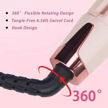 Випрямляч для волосся ANGENIL Pro Ceramic Twist 2-в-1 рожевого кольору: випрямлення, завивка, хвилі. З термостійким килимком