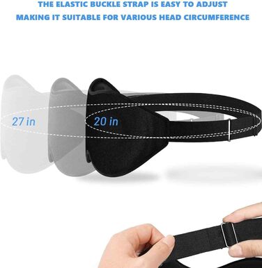 Маска для сну для чоловіків та жінок, 3D-контурна, блокує світло, з регульованим ремінцем, дихаюча та м'яка, для сну, йоги, подорожей (чорна)