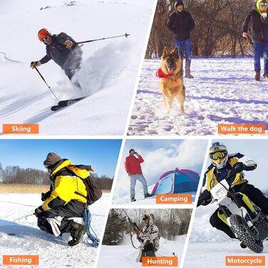 Обогрівальний жилет для чоловіків з Powerbank 7.4V 18400mAh, зимовий жилет з м'якої бавовни, 3 режими нагріву для катання на лижах, мотоциклі, полювання, риболовлі, чорний