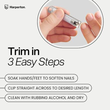 Набір ножиць для нігтів Harperton Klipit (для рук та ніг) з нержавіючої сталі, сріблястий, унісекс