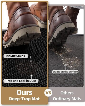 Килимок для дому та вулиці COLOR&GEOMETRY 43x76 см, сірий, антиковзаючий, легко миється