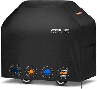 Чохол для гриля Ezilif 145x60x120 см, водонепроникний, важкий 600D оксфорд, для газових грилів Weber, Enders, Char Broil
