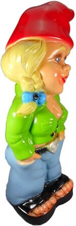 Rakso 0941 Garden Gnome, Female Gnome, made of shatterproof PVC, Gnome, Made in Germany, Figurine